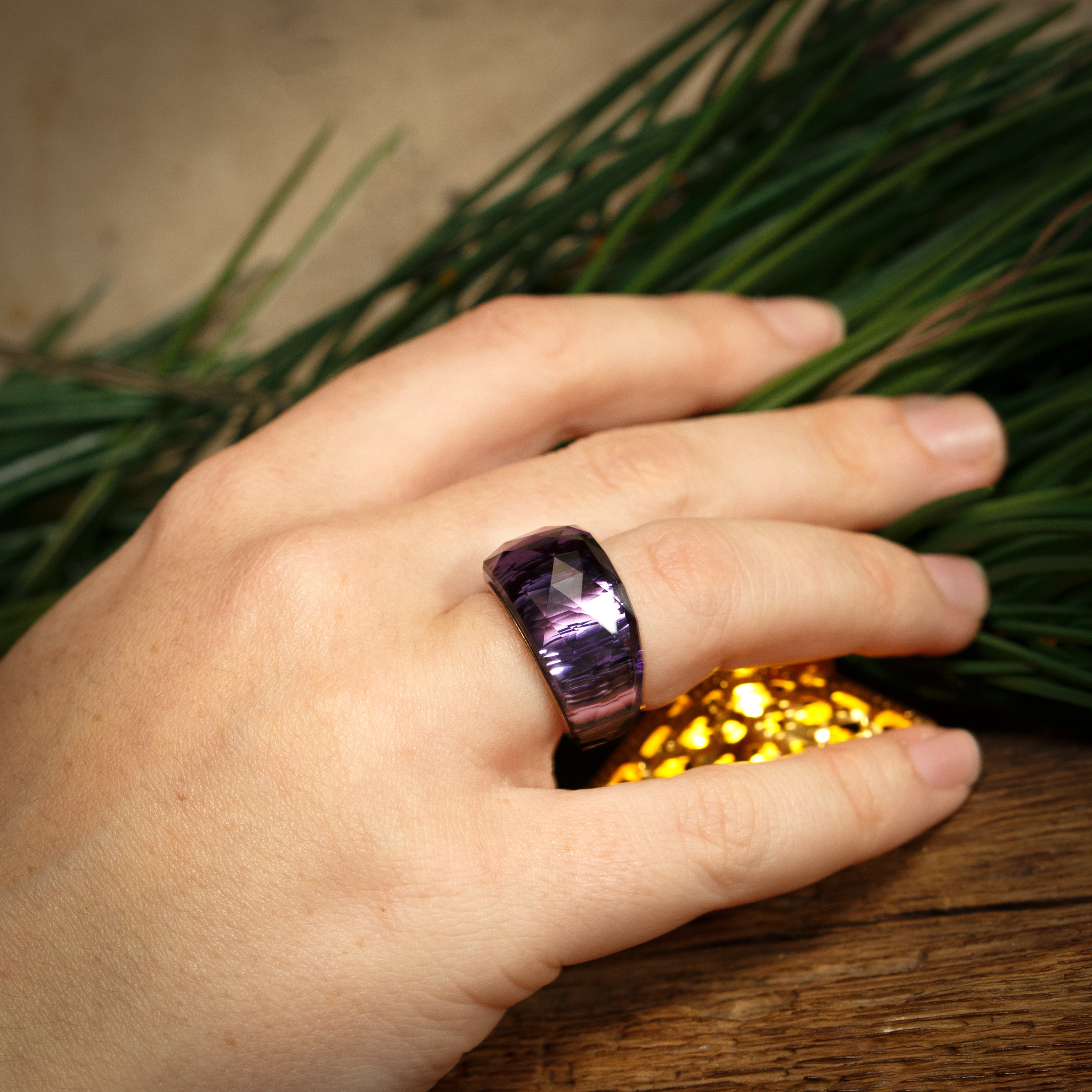 SWAROVSKI Nirvana Purple Velvet Petite Ring | eBay